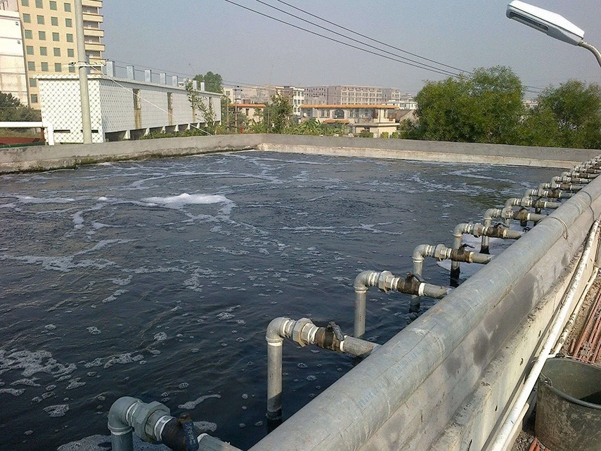 Secondary clarifier of the Bio Block textile wastewater treatment system Secondary clarifier of the Bio Block textile wastewater treatment system